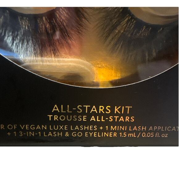 Velour All-Stars Lashes Kit 1pr Vegan Luxe Lashes 1 Applicator 1 Eyeliner NIB - Picture 2 of 3